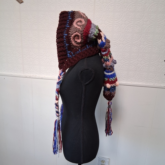 Festival Hat, Witch Hood, Wizard, Druid Fae, Elf, Whimsical, Cowl, Oversized - Picture 2 of 9
